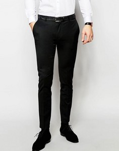 Черные зауженные брюки под смокинг ASOS - Черный