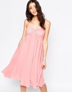 Платье-бандо миди Glamorous - Розовый