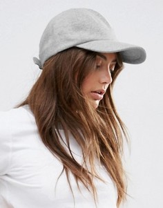 Oднотоннaя бейсболка ASOS - Серый