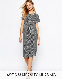 Платье для кормящих мам в горошек ASOS Maternity - Мульти