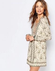 Платье мини с отделкой бисером Free People Sicily - Белый