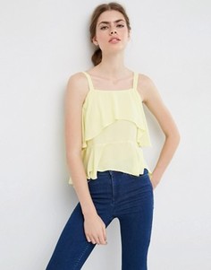 Ярусный топ ASOS - Желтый