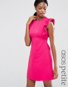 Цельнокройное платье‑трапеция с оборками ASOS PETITE - Розовый