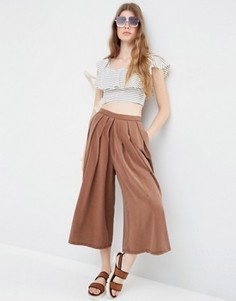 Юбка-шорты со складками ASOS - Коричневый