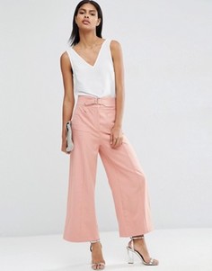 Широкие брюки с пряжкой ASOS - Розовый