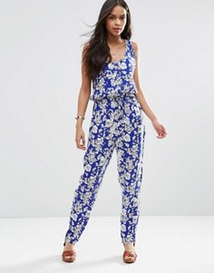 Комбинезон с цветочным принтом Brave Soul - Синий