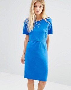 Платье-футболка с вырезом Noisy May - Синий