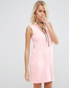 Цельнокройное платье без рукавов ASOS - Розовый