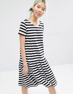 Платье в полоску Monki - Черный