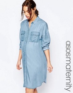 Oversize-платье для беременных ASOS Maternity - Синий