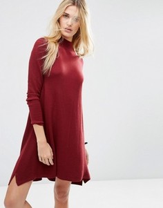 Трикотажное платье‑туника из кашемировой смеси ASOS - Красный