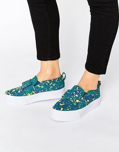 Кроссовки на плоской платформе с бантиком ASOS DARCY - Мульти