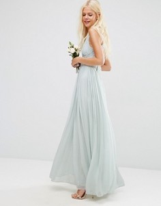 Платье макси ASOS WEDDING Hollywood - Синий