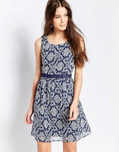 QED London Printed Dress - Синий