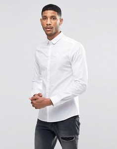 Стретчевая рубашка зауженного кроя SikSilk - Белый