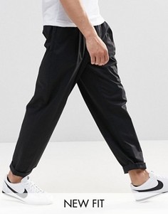 Черные брюки с широкими штанинами и складками ASOS - Черный