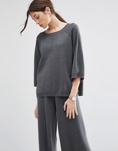 Комбинируемая трикотажная oversize‑футболка со швами ASOS - Серый