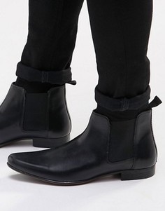 Кожаные ботинки ASOS Chelsea - Черный
