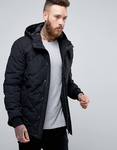 Черная стеганая куртка ASOS - Черный