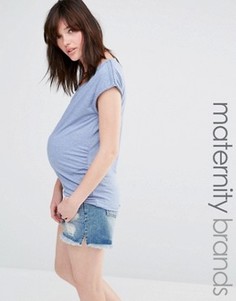 Трикотажная футболка для беременных Mamalicious - Синий Mama.Licious
