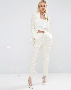 Жаккардовые брюки ASOS BRIDAL - Белый