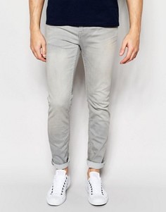 Узкие светлые джинсы серого оттенка Only &amp; Sons - Серый