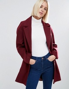 Пальто-кокон в мальчишеском стиле ASOS - Красный