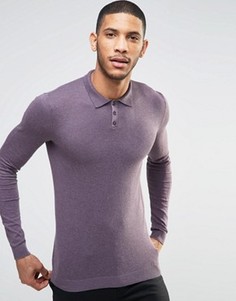 Фиолетовое облегающее поло ASOS - Фиолетовый