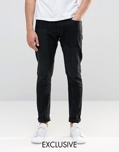Черные выбеленные состаренные джинсы слим G-Star 3301-A - Черный