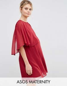 Приталенное платье для беременных ASOS Maternity - Красный