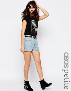 Джинсовые шорты с разрезами по бокам ASOS PETITE - Синий