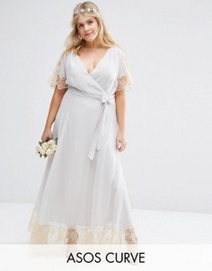 Платье макси ASOS CURVE WEDDING - Серый