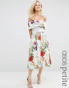 Платье для выпускного с цветочным принтом ASOS PETITE - Мульти