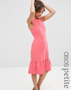 Платье с оборкой на подоле ASOS PETITE - Оранжевый