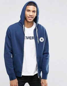 Синее худи на молнии Converse 10002131-A04 - Синий