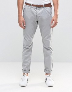 Окрашенные после пошива чиносы слим Esprit - Серый