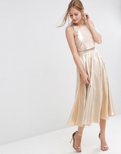 Декорированное платье миди с кроп‑топом ASOS - Мульти