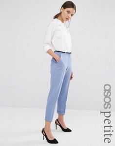 Брюки-сигареты с ремнем ASOS PETITE - Синий