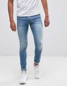 Светлые супероблегающие джинсы ASOS - Синий
