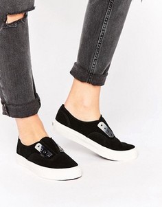 Черные кроссовки-слипоны с металлической отделкой Vans Authentic - Черный