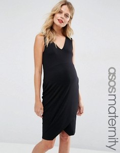 Платье для беременных с V‑образным вырезом ASOS Maternity - Черный