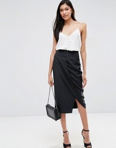 Юбка-карандаш в полоску ASOS - Черный