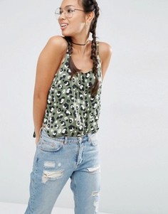 Топ на тонких бретельках со звериным принтом ASOS - Мульти