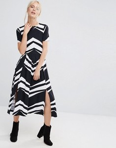 Платье миди с принтом ASOS - Мульти