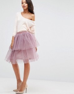 Многослойная юбка из тюля Boohoo - Фиолетовый