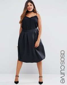 Юбка миди для выпускного ASOS CURVE - Черный