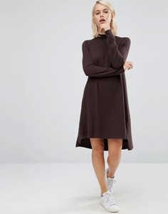 Трикотажное платье‑туника из кашемировой смеси ASOS - Коричневый