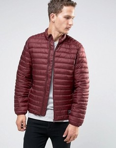 Стеганая бордовая куртка с воротником-трубой ASOS - Красный