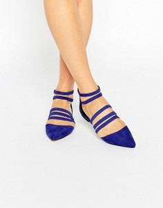 Решетчатые балетки ASOS LIBBY - Синий