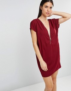 Oversize-платье с молнией спереди AX Paris - Фиолетовый